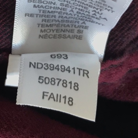 1901 Red Trim Fit Buffalo Check Button Up Shirt - Picture 8 of 8